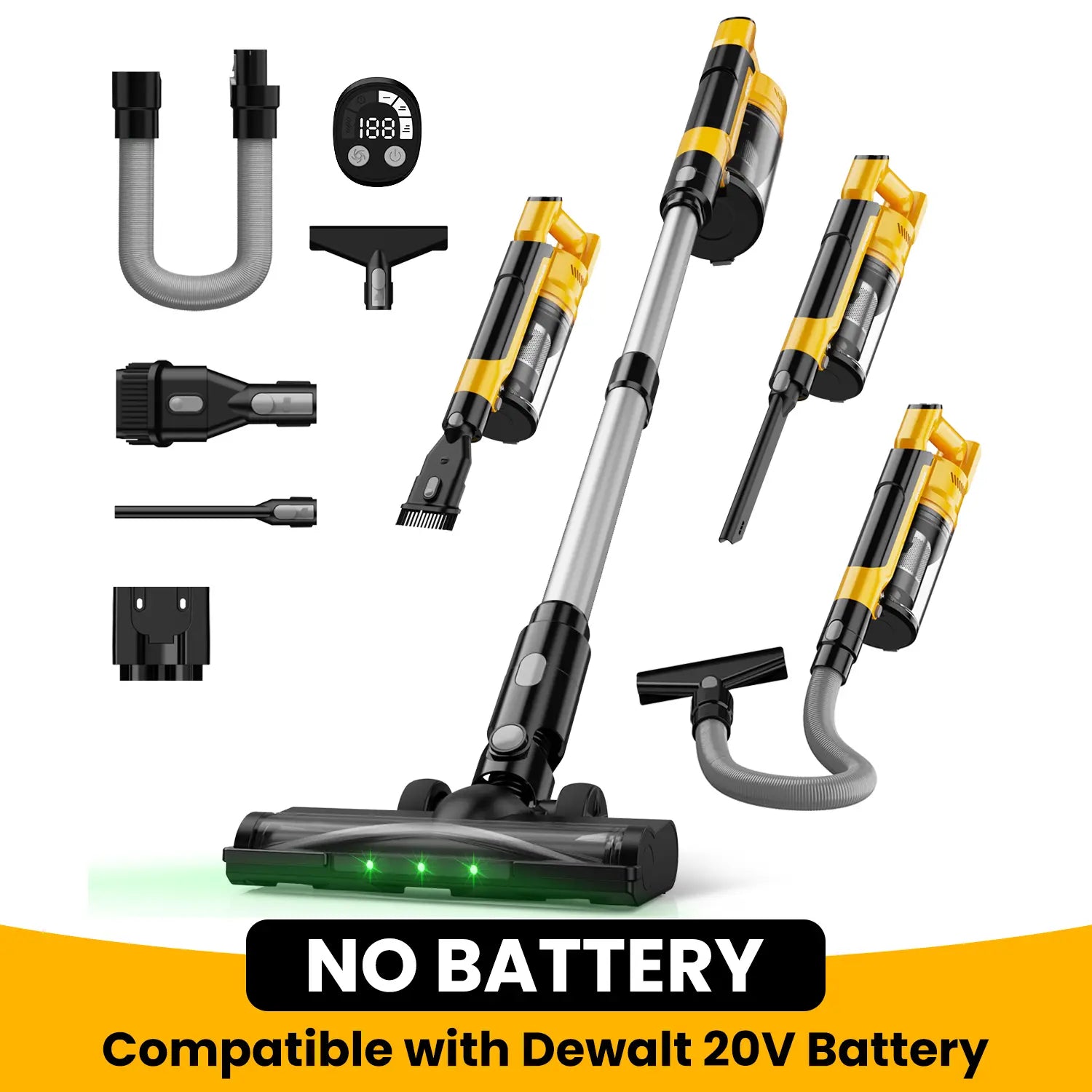 350W Cordless Stick Vacuum Cleaner – Battery Compatible Design
