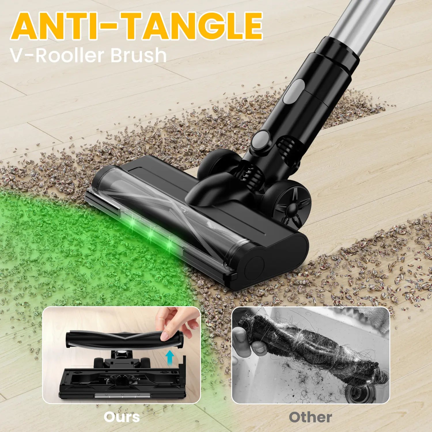350W Cordless Stick Vacuum Cleaner – Battery Compatible Design