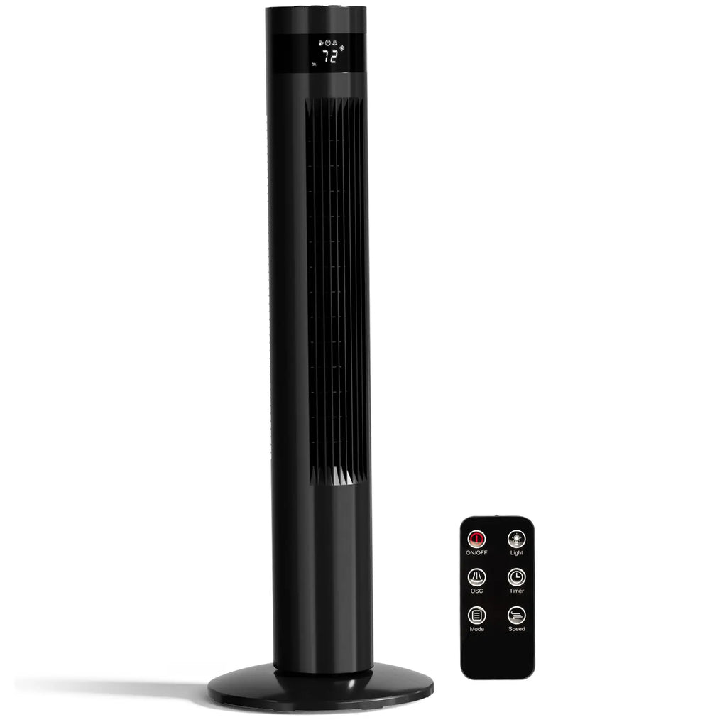 Tower Fan — a sleek, space-saving solution designed to improve air circulation in your home or office.