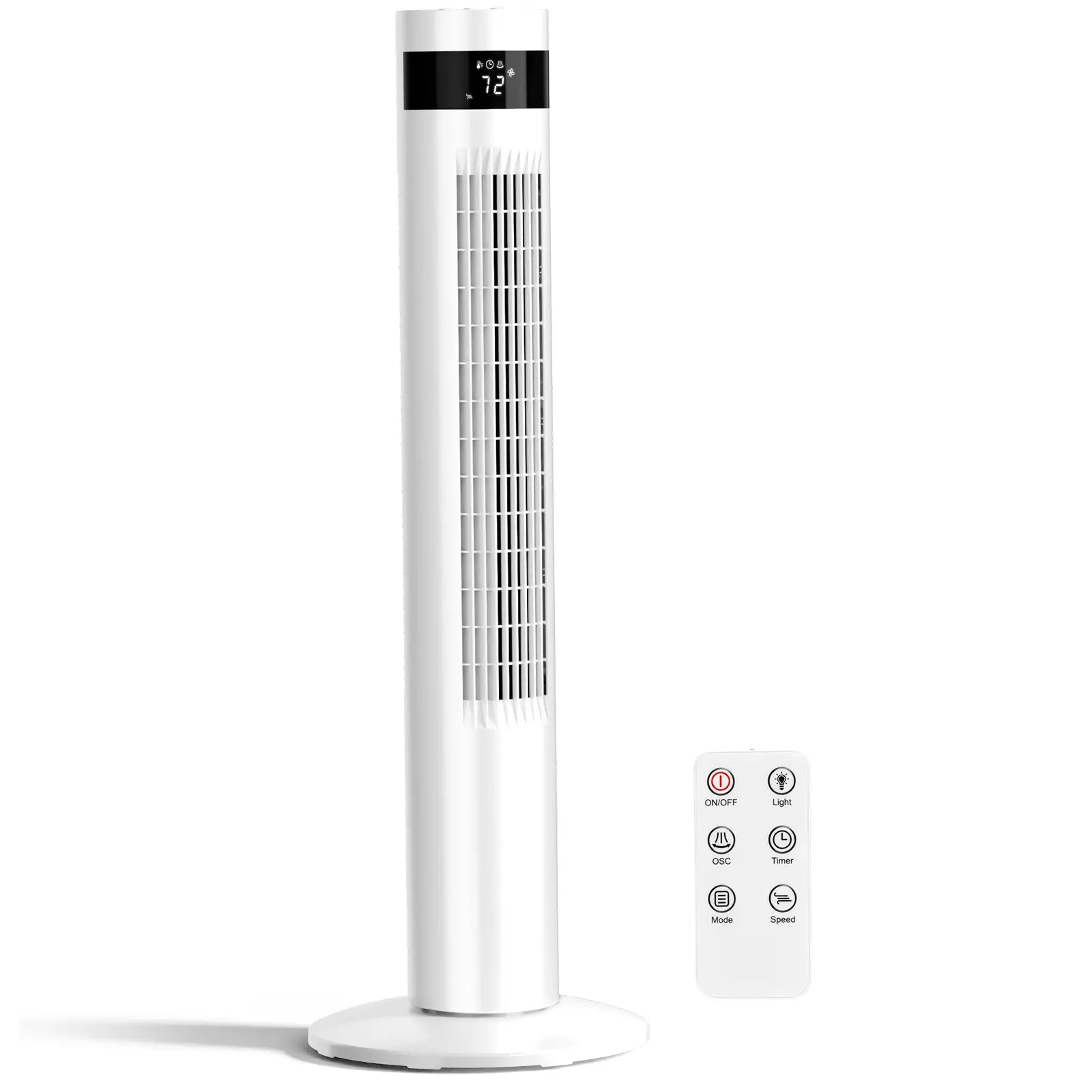 Tower Fan — a sleek, space-saving solution designed to improve air circulation in your home or office.